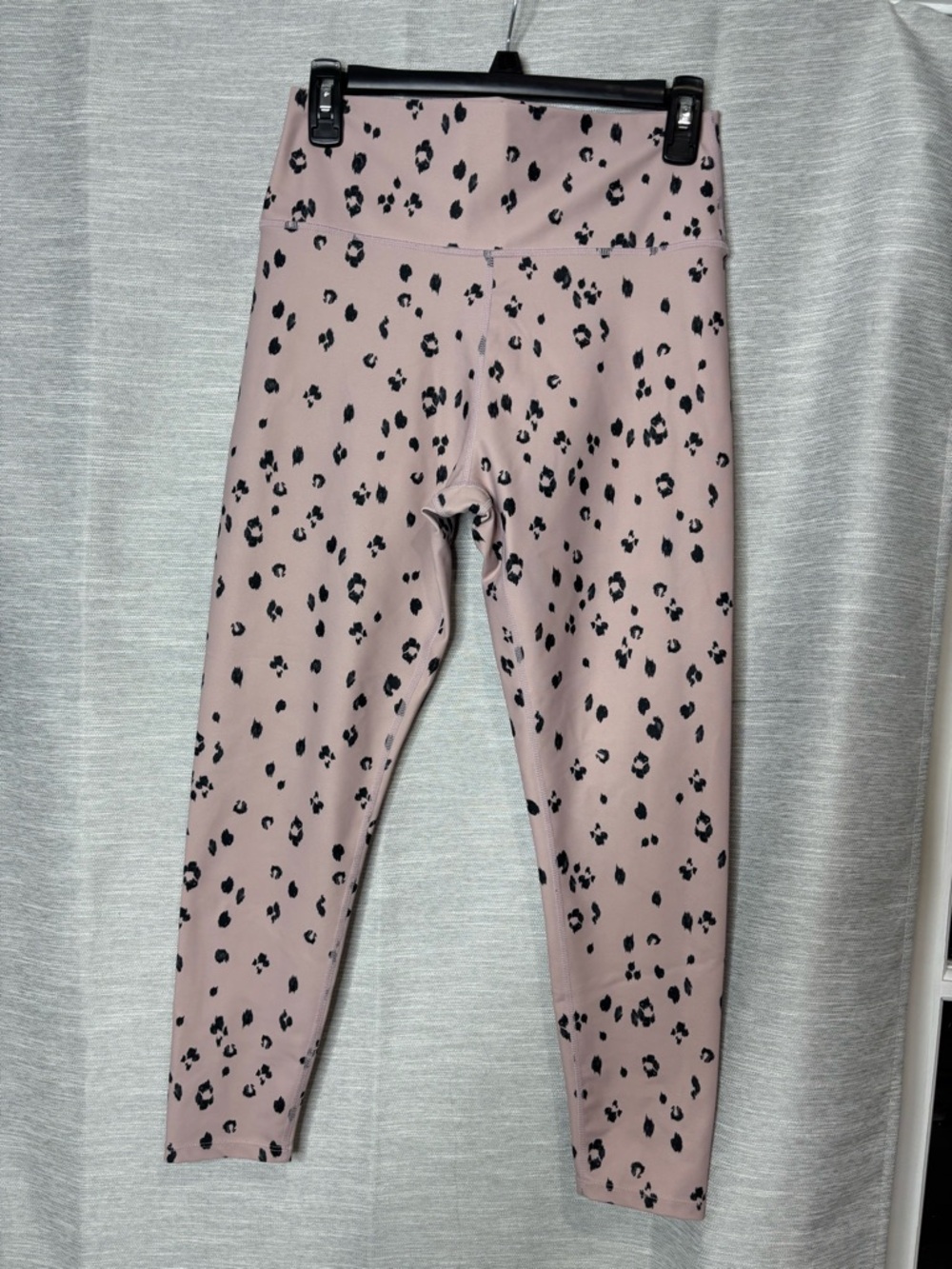 Girls' Pink Leopard Print Leggings with High Waist